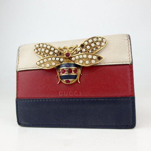 Gucci Handbags - Rare Authentic GUCCI 476072・525040 Queen bee wallet leather/Rhinestone[Used]